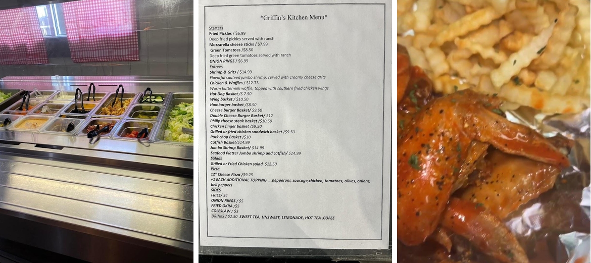 Griffin's Kitchen LLC Menu