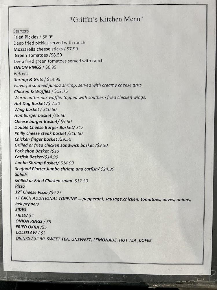Griffin's Kitchen LLC Menu image 1
